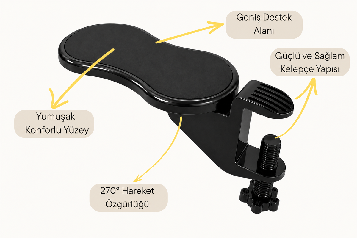 Ergonomik kol desteği ürün özellikleri