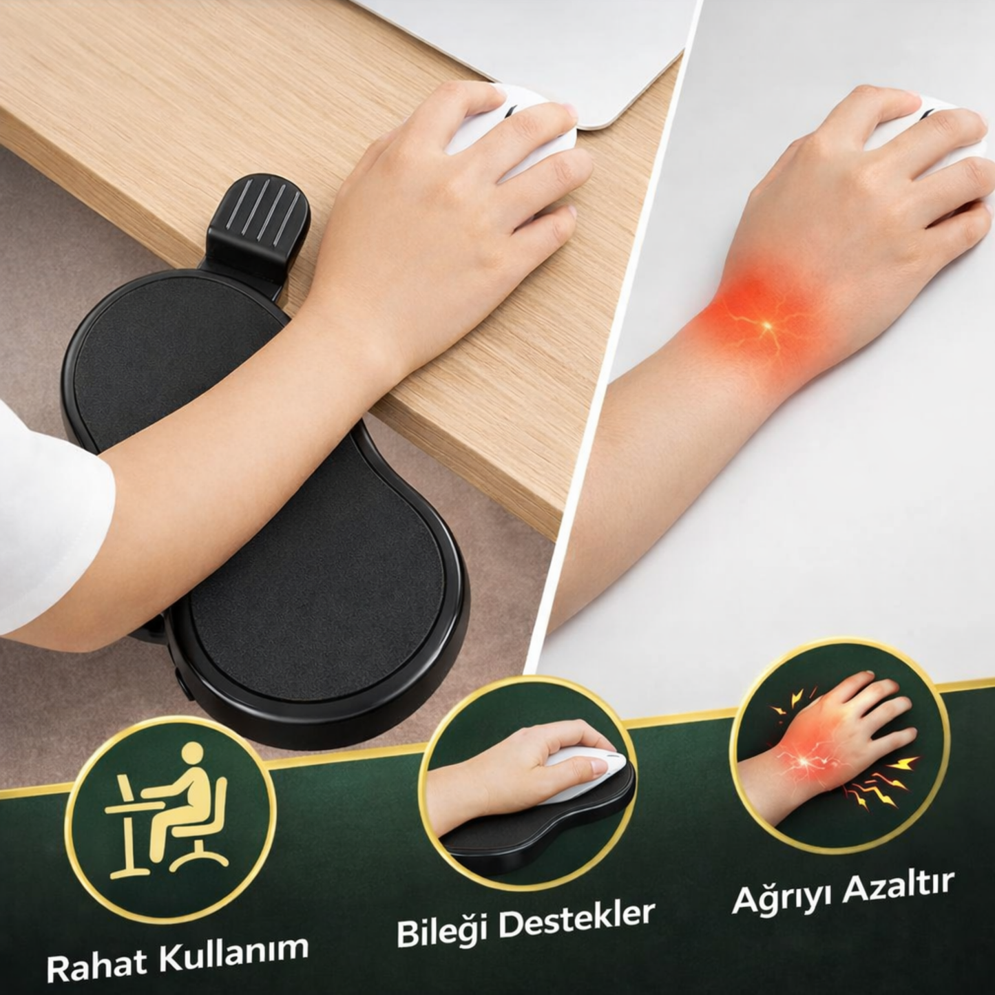 Profesyonel Ergonomik Kol & Bilek Destek Sistemi