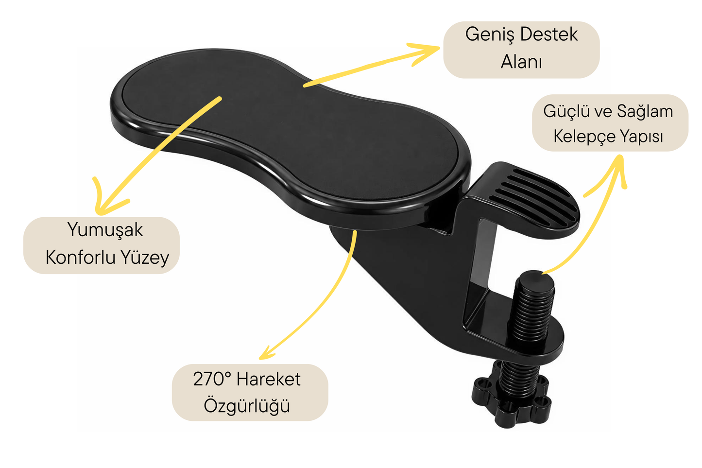 Profesyonel Ergonomik Kol & Bilek Destek Sistemi